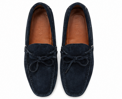 Tod's Gommino Driving Loafer in Navy Suede  (21)