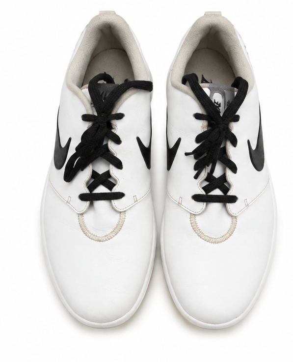 Nike White Golf Shoes – Black Swoosh & Cushioned Sol