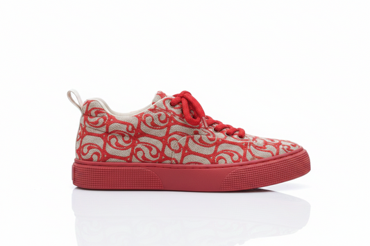 Red Pattern Casual Sneakers (2)