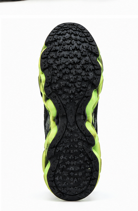 Black & Neon Green Running Sneakers