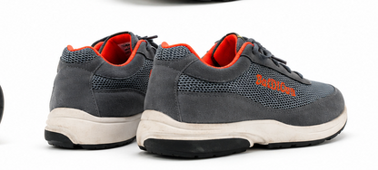 Grey & Red Sport Running Sneakers (6)