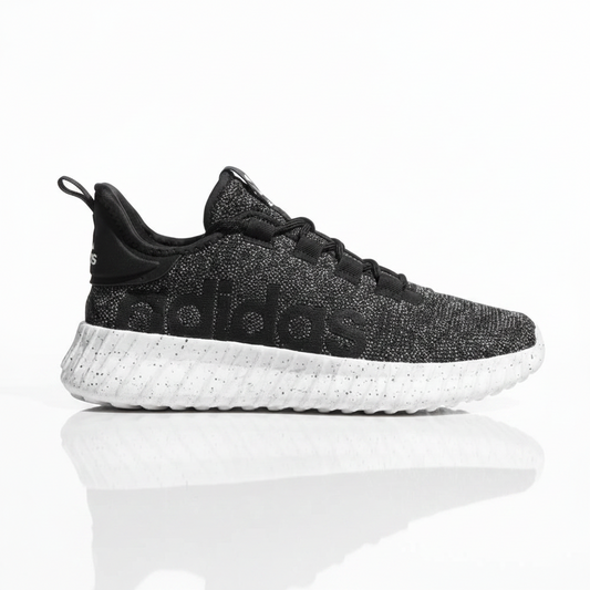 Black & White Textured Casual Sneakers