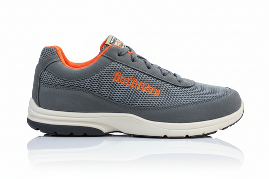 Grey & Red Sport Running Sneakers (6)