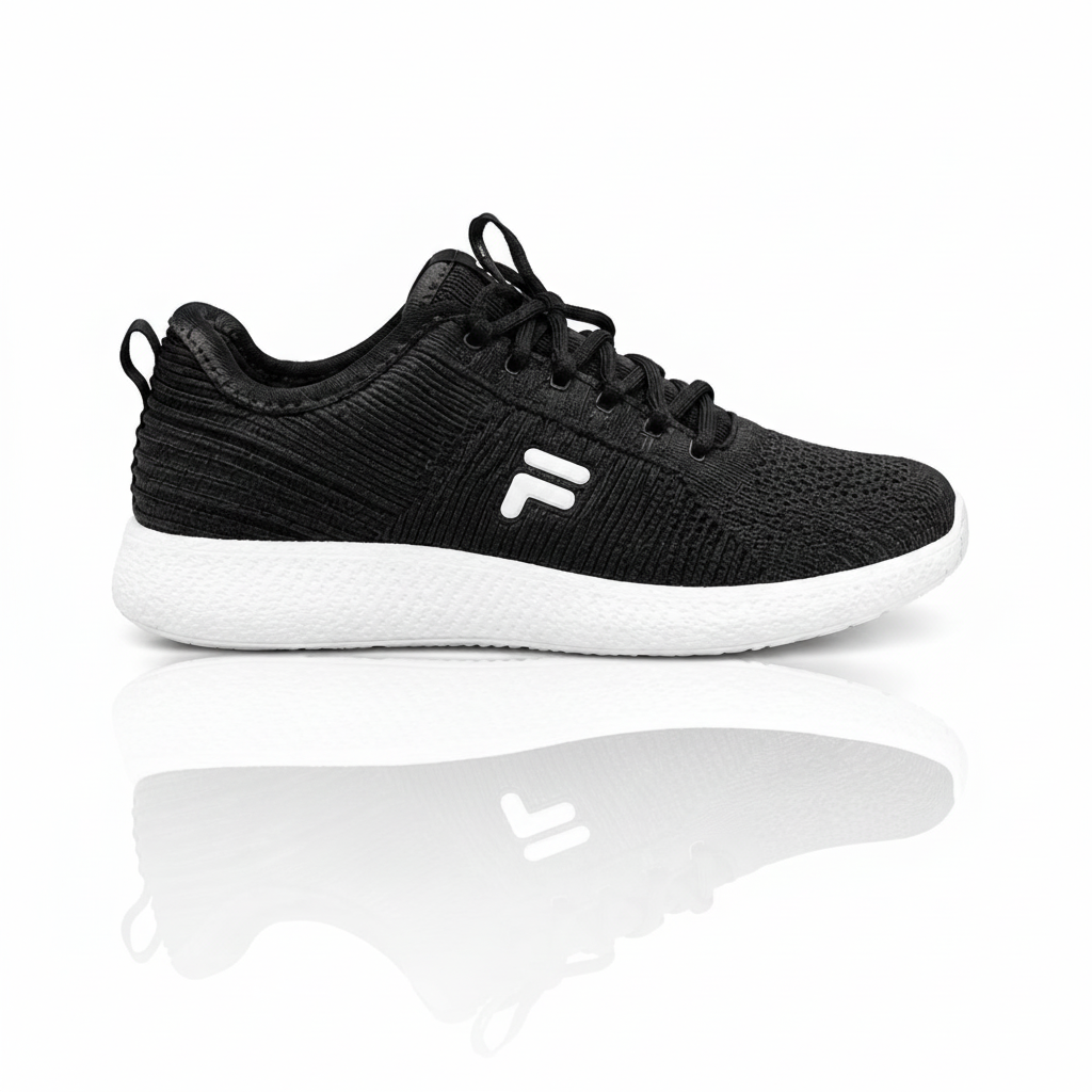 Black Knit Running Sneakers