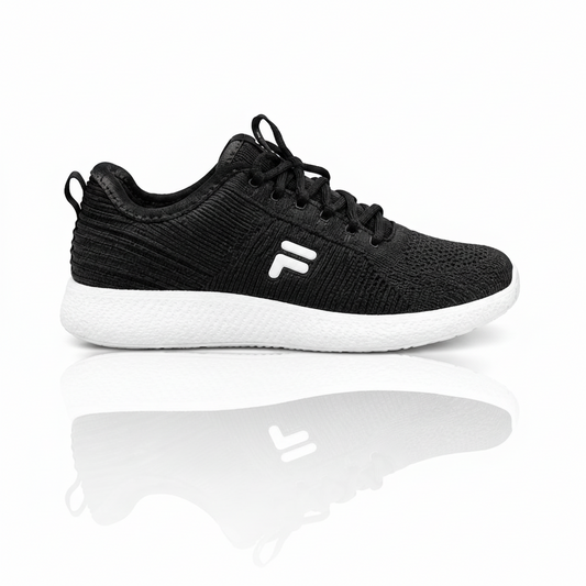 Black Knit Running Sneakers
