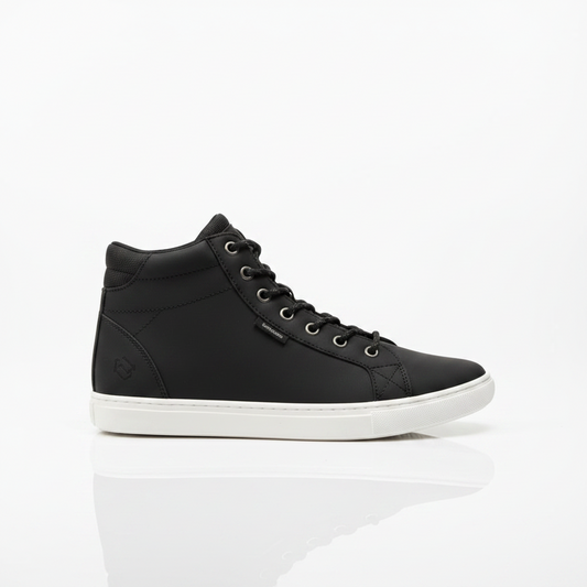 Classic Black High-Top Casual Sneakers