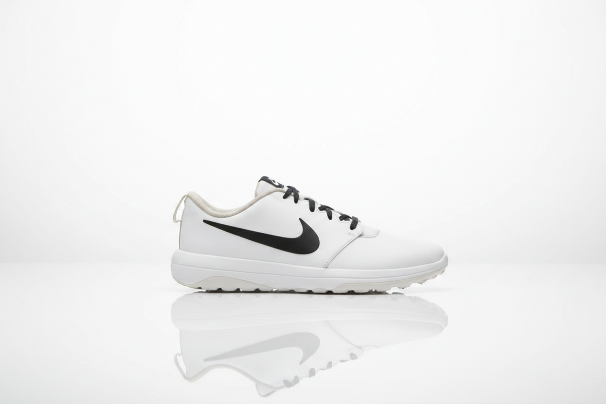 Nike White Golf Shoes – Black Swoosh & Cushioned Sol