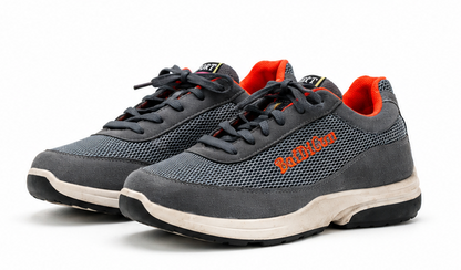 Grey & Red Sport Running Sneakers (6)