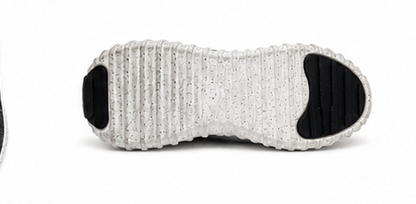 Black & White Textured Casual Sneakers