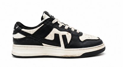 Black &amp; White Retro Court Sneakers (33)
