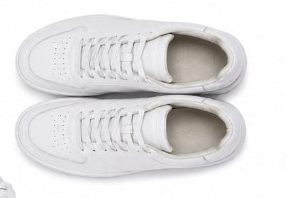 minimalist low-top white leather sneaker (12)