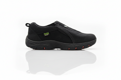 Zuoon Sport All-Black Lightweight Slip-On Walking Shoes