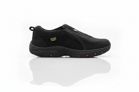 Zuoon Sport All-Black Lightweight Slip-On Walking Shoes