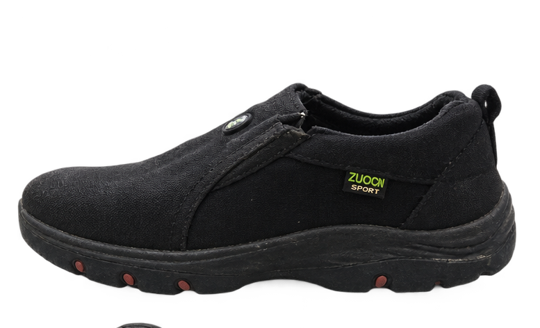 Zuoon Sport All-Black Lightweight Slip-On Walking Shoes