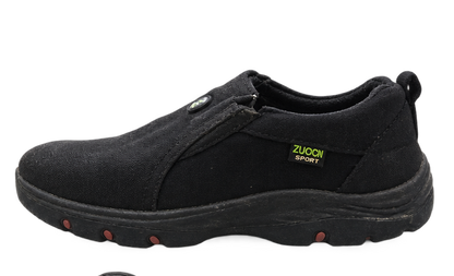 Zuoon Sport All-Black Lightweight Slip-On Walking Shoes