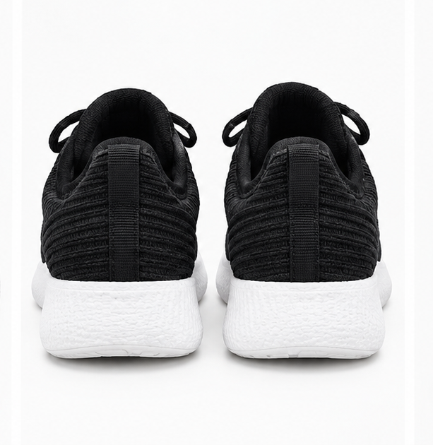 Black Knit Running Sneakers