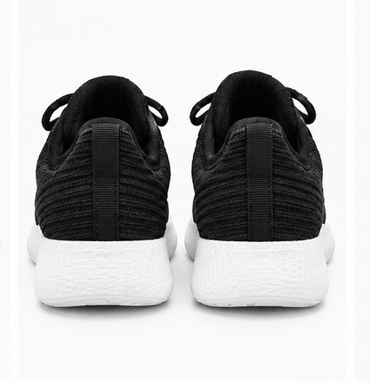 Black Knit Running Sneakers