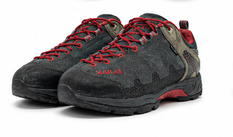 Merrell Hiking Shoes – Black, Red & Olive (32)