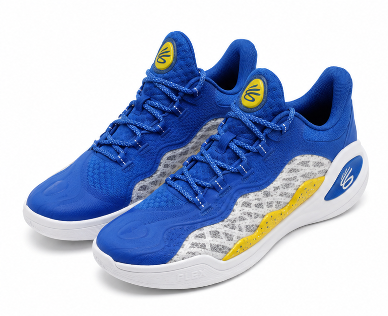 Blue & Yellow Performance Basketball Sneakers