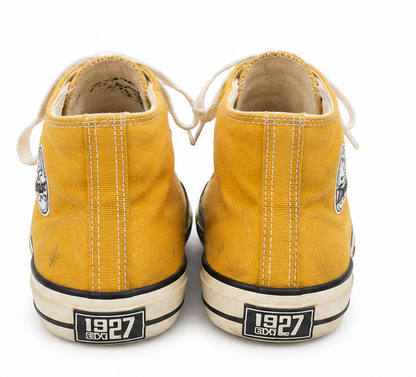 Classic Yellow High-Top Canvas Sneakers
