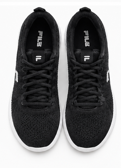 Black Knit Running Sneakers