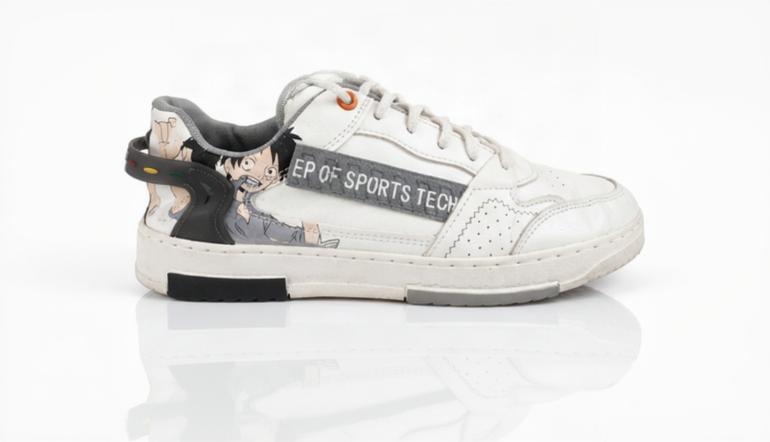 Anime low-top white sneaker