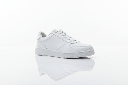 minimalist low-top white leather sneaker (12)