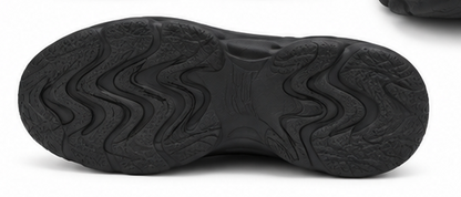 Men's all-black chunky platform sneakers