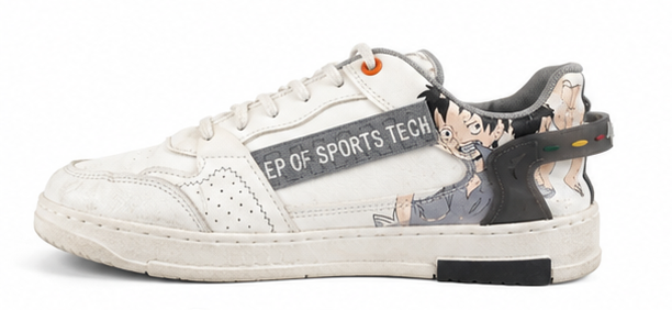 Anime low-top white sneaker
