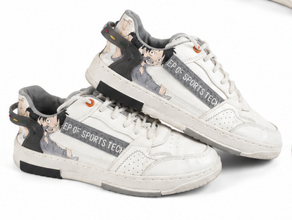 Anime low-top white sneaker