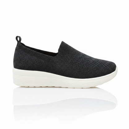 Women's Black Slip-On Comfort Shoes (47)